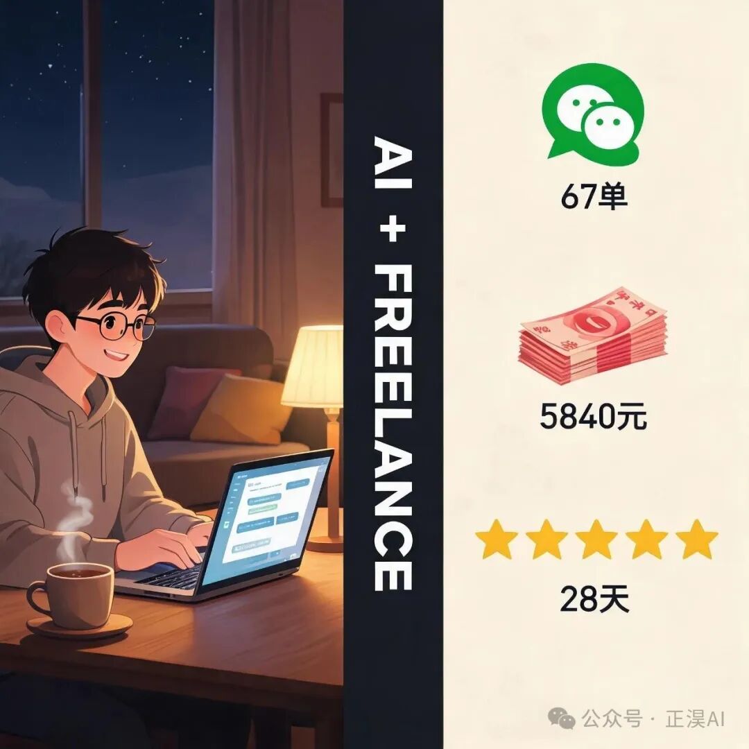 AI 自由职业 28 天收入数据
