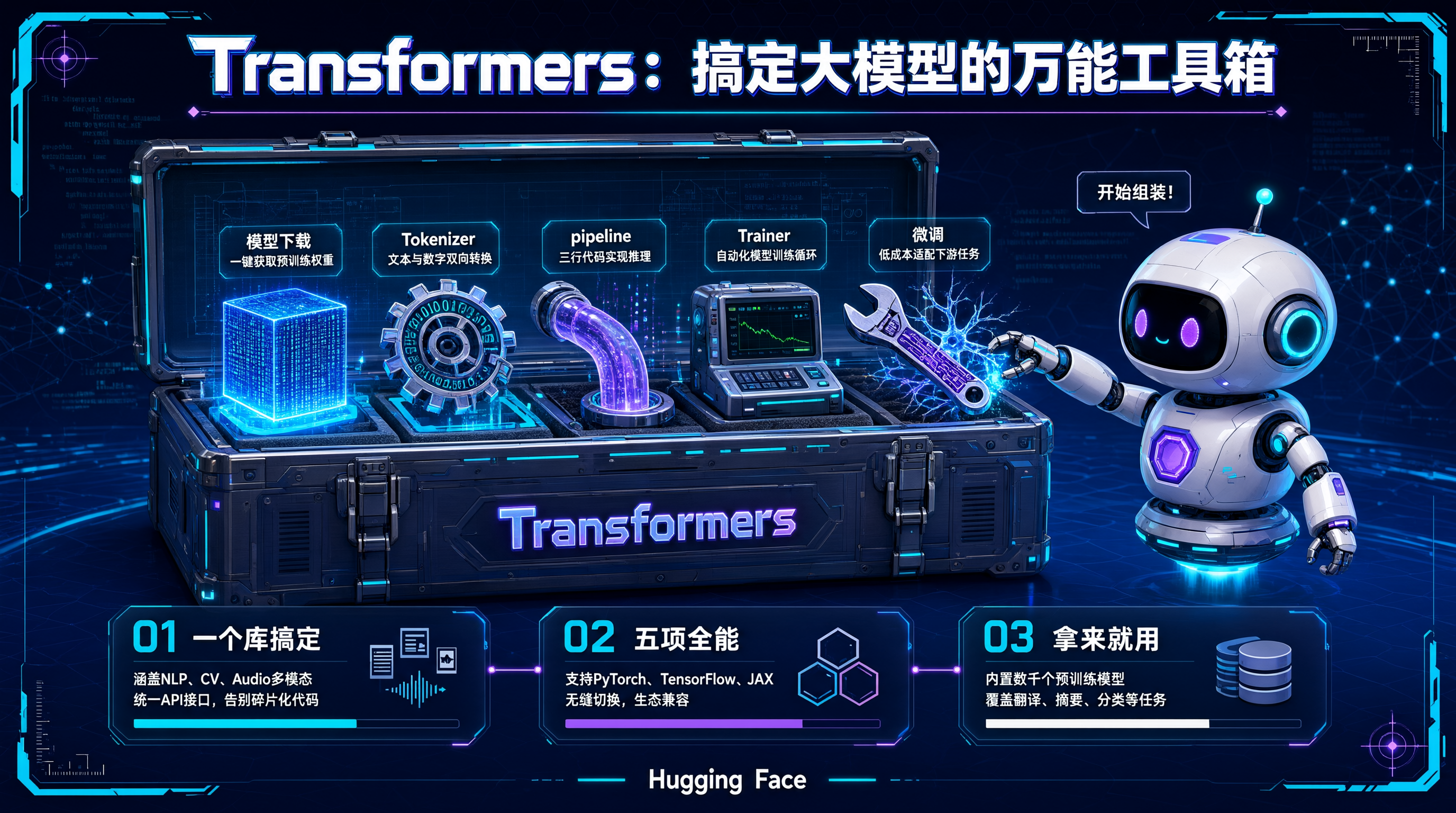 Transformers工具库信息图