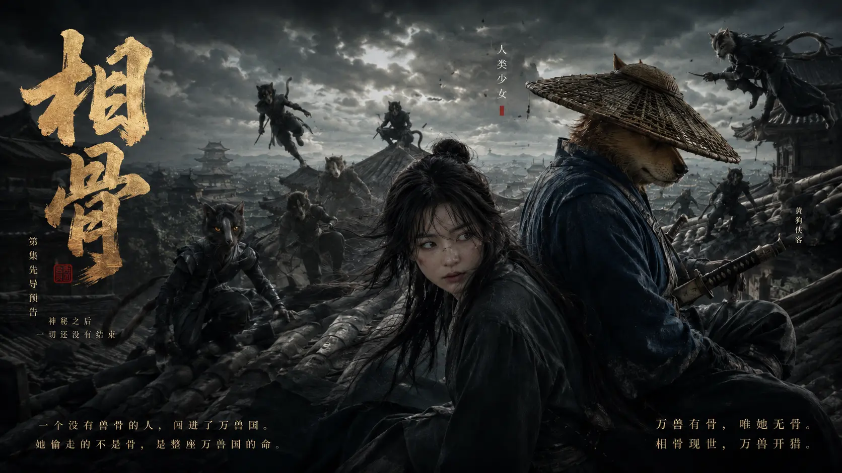 短剧 Agent 生成的剧集海报《相骨》