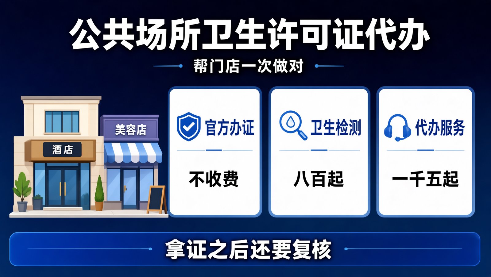 公共场所卫生许可证的费用结构与代办服务环节