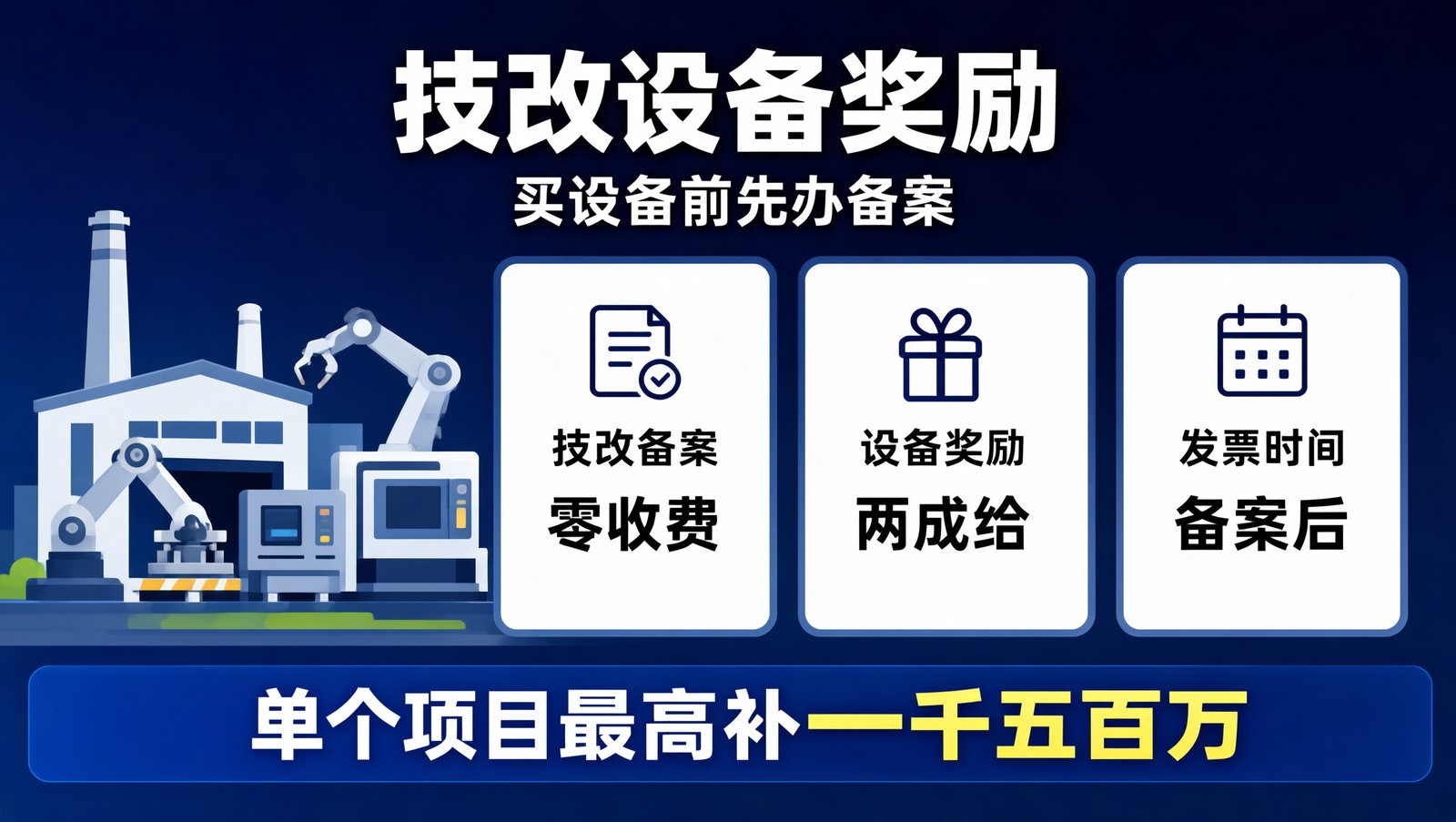 技改备案与设备奖励的金额与流程