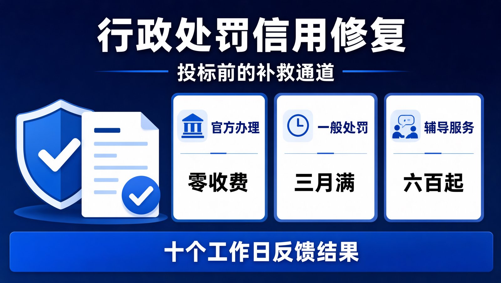 行政处罚信用修复的公示期与辅导收费