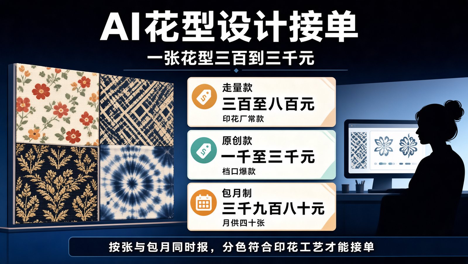 AI 花型设计的三层报价带