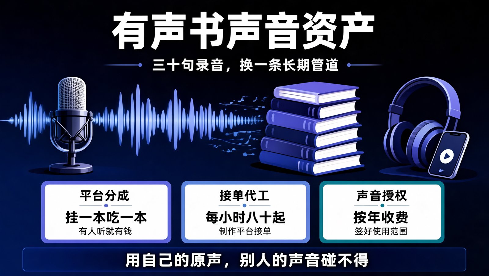有声书声音资产的三条变现管道