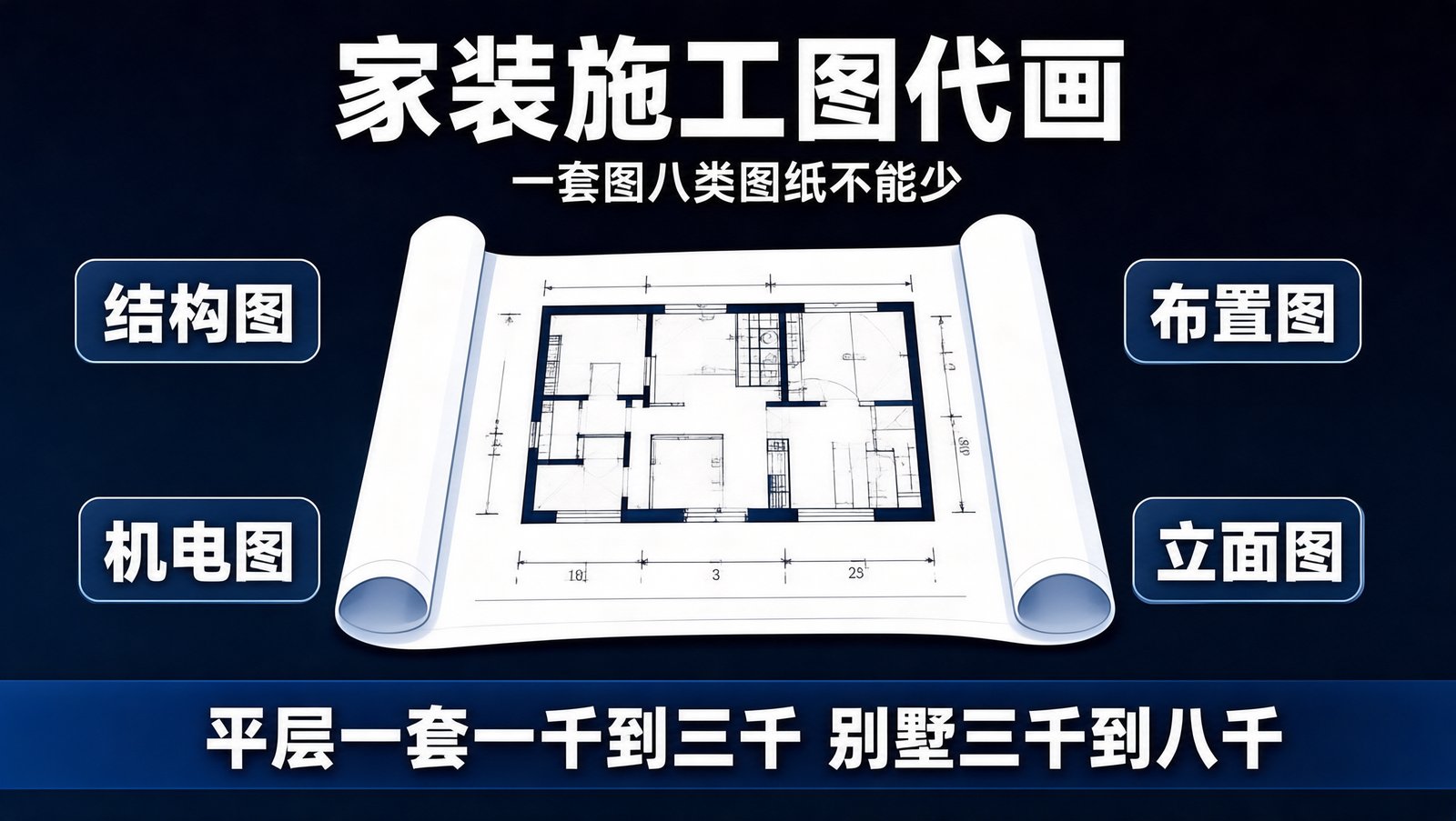 家装施工图的八类图纸清单与报价区间