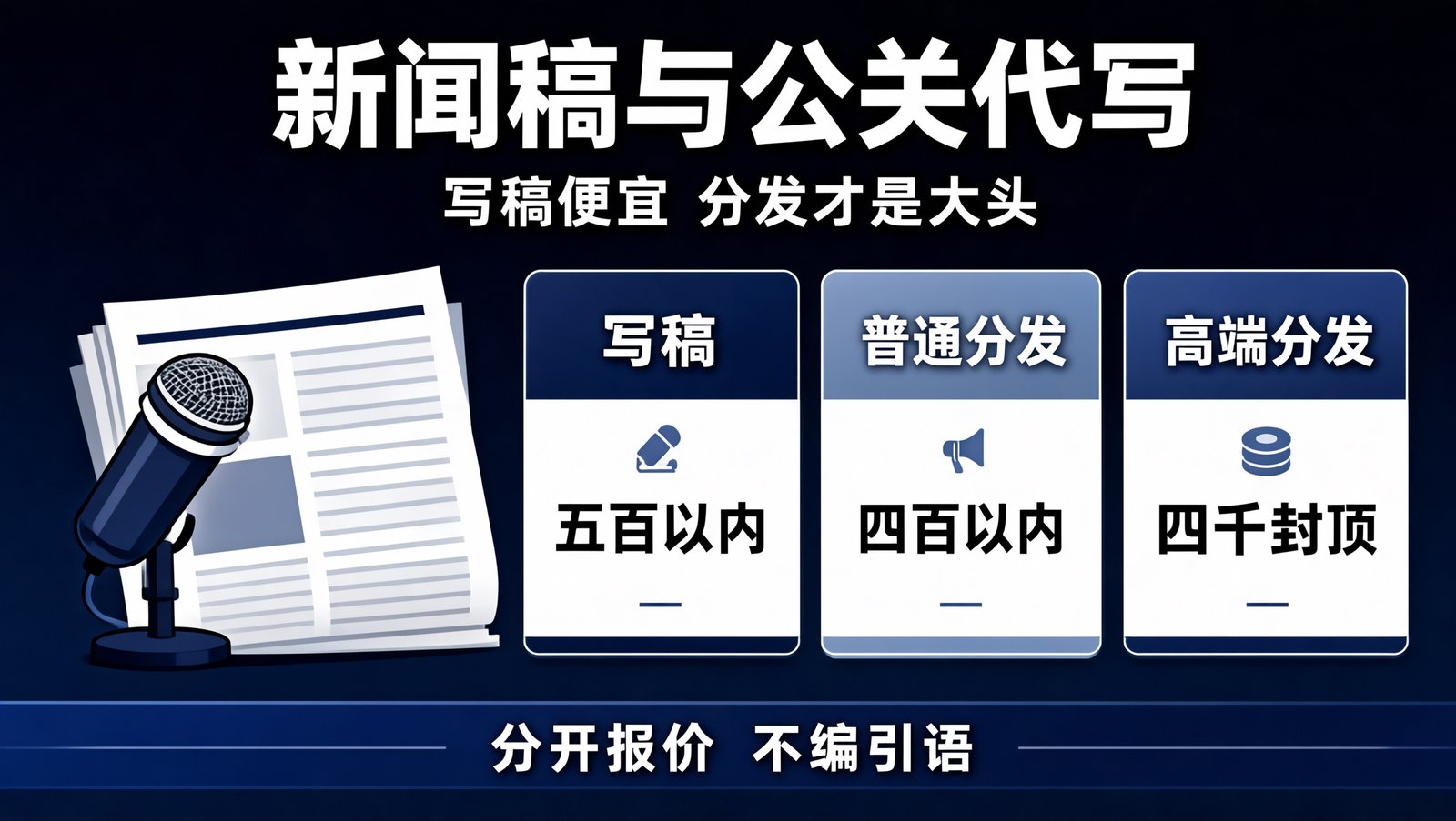 新闻稿代写的报价分层与分发渠道费用结构