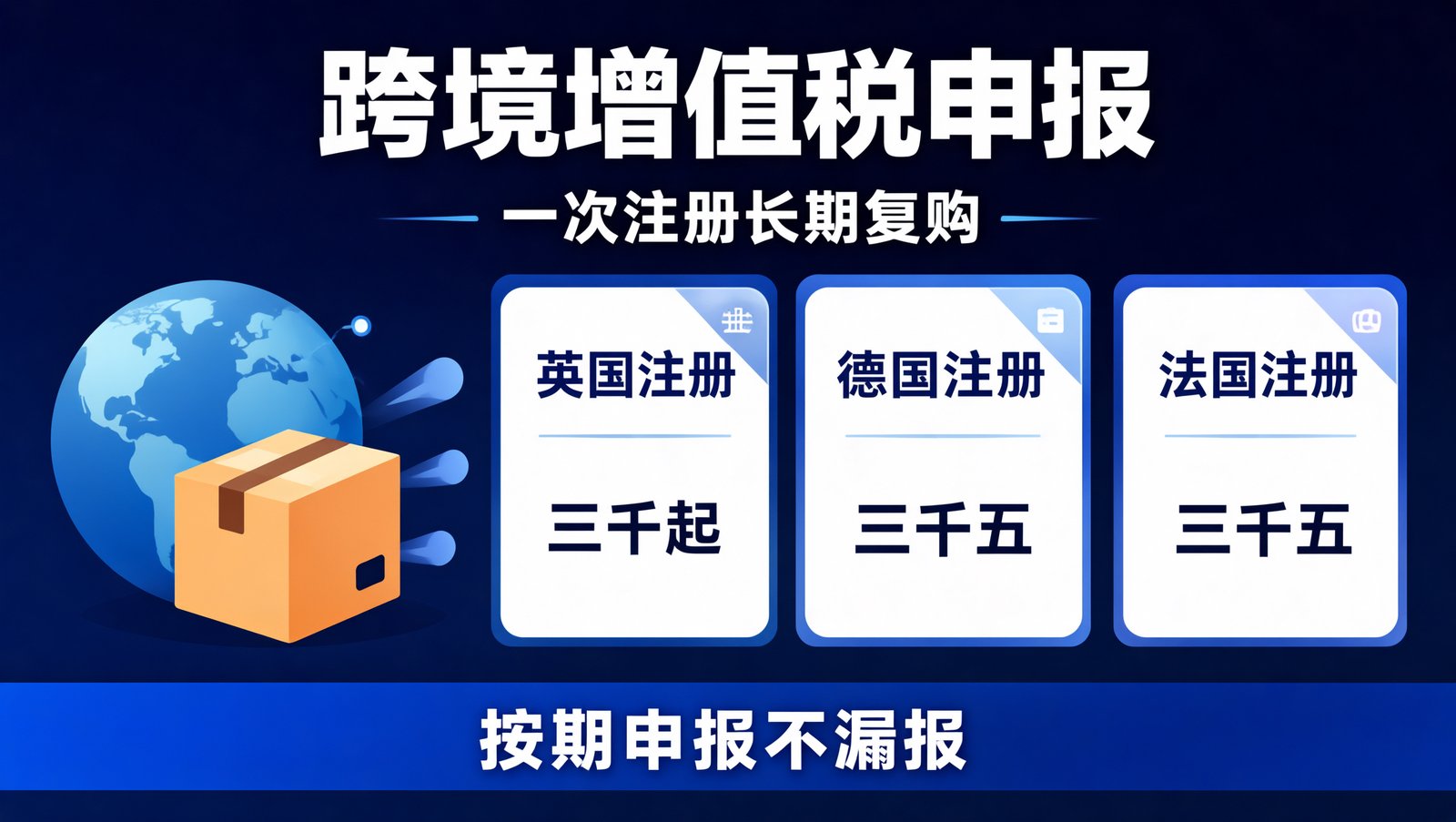欧洲各国增值税注册与申报的代办费用对照