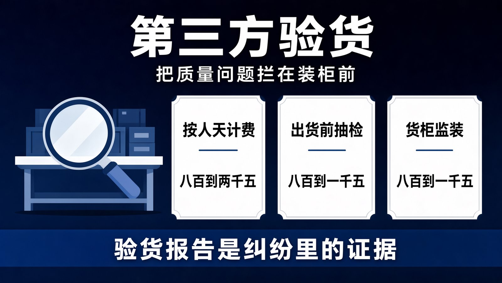 第三方验货的服务环节与收费分档
